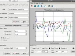 Plotfile2: a sample plot and some dialogs