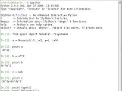 A shot fo the IPython interpreter showing pypol in action.