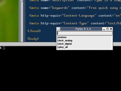 Screenshot of PyQe in action