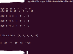 pyRPGDice Screenshot 2