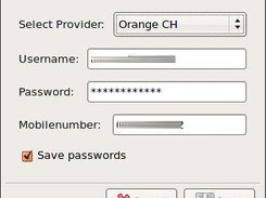The PySms preferences dialog