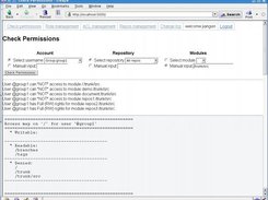Check user permissions against SVN authz file.