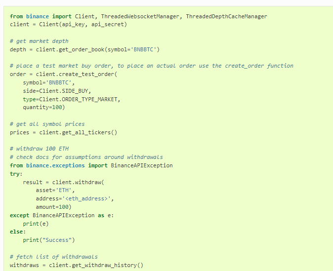 Python-Binance :: Робот для криптовалютной торговли