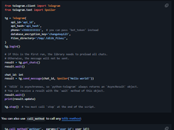 python-telegram Screenshot 1