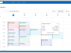 Academic scheduling and timetable management — visualize and manage course schedules by day, week, or month, with faculty assignment, physical and virtual classroom allocation, and real-time session details per subject.