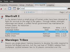 Wine AppDB browser