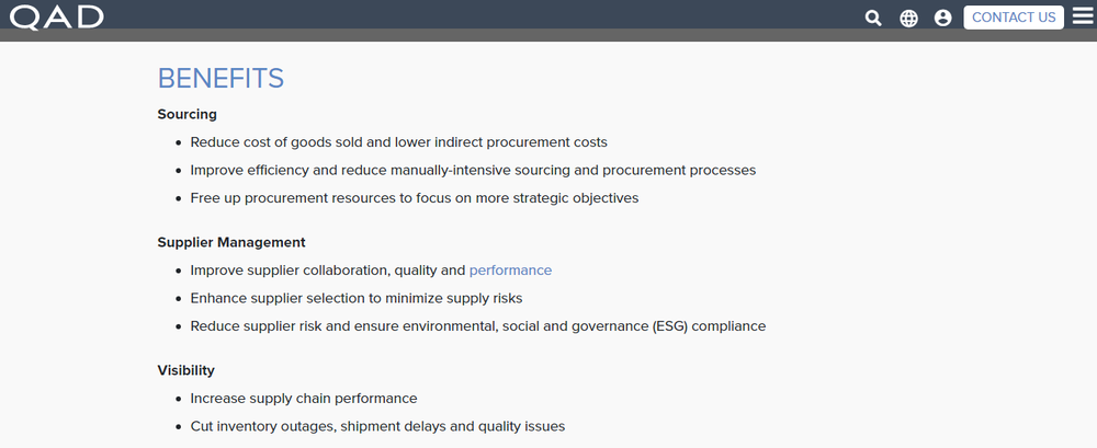 QAD SRM Screenshot 1