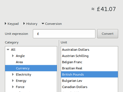 Qalculate! with conversion visible