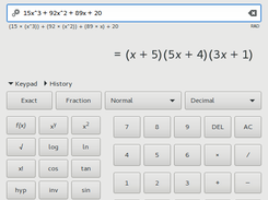 Qalculate! with keypad visible