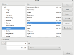 Qalculate! units dialog