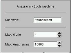 Startup window; enter the search word here