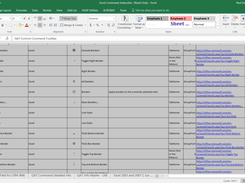 Showing the borders section of the Excel QAT database