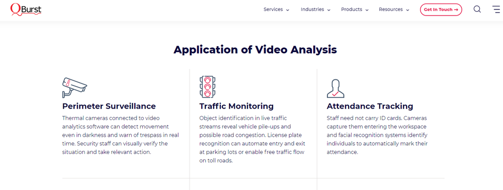 QBurst Video Analytics Screenshot 1