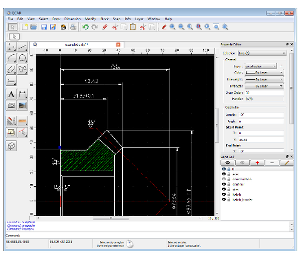 QCAD Screenshot 1