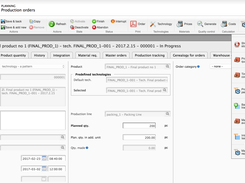 Production Orders Module - Order details