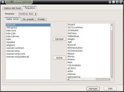 Add new host - Packages selection