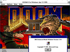 Doom II for Windows on Windows 3.1 via Win32s, Video for Windows and WinG