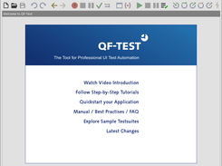 QF-Test Welcome Screen