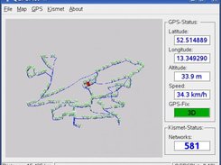 QGPSPlot using a blank map and showing the AccessPoints.