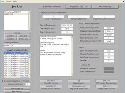 1. Experiment setup page of the prana interface