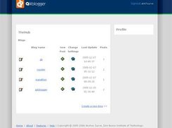 Dashboard for a logged in user