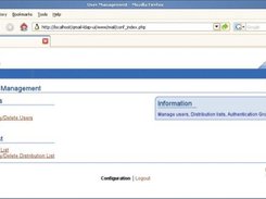 Qmail-ldap-UI : Configuration Home