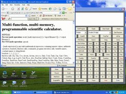 Calculator instructions shown in web browser window