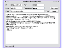 QMikrotikAPI Example app