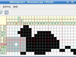QNonograms 0.1: Partly solved puzzle (with errors)