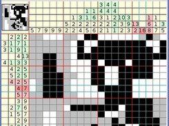 QNonograms 0.2: Partly solved puzzle (with errors)