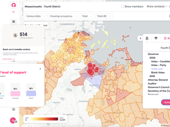 Dynamic Mapping: Visualize where your team members are, where your support is concentrated, and areas that have yet to be canvassed.