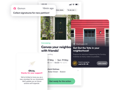 Field and Digital Organizing. You have the tools to unleash the full potential of your organization & community, empower your teams to take action, and simplify your logistics.
