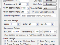 Qonsole Settings window