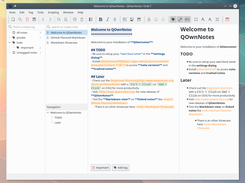 QOwnNotes main screen