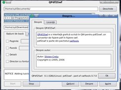 QPdf2Swf 0.1 on Linux in Romanian