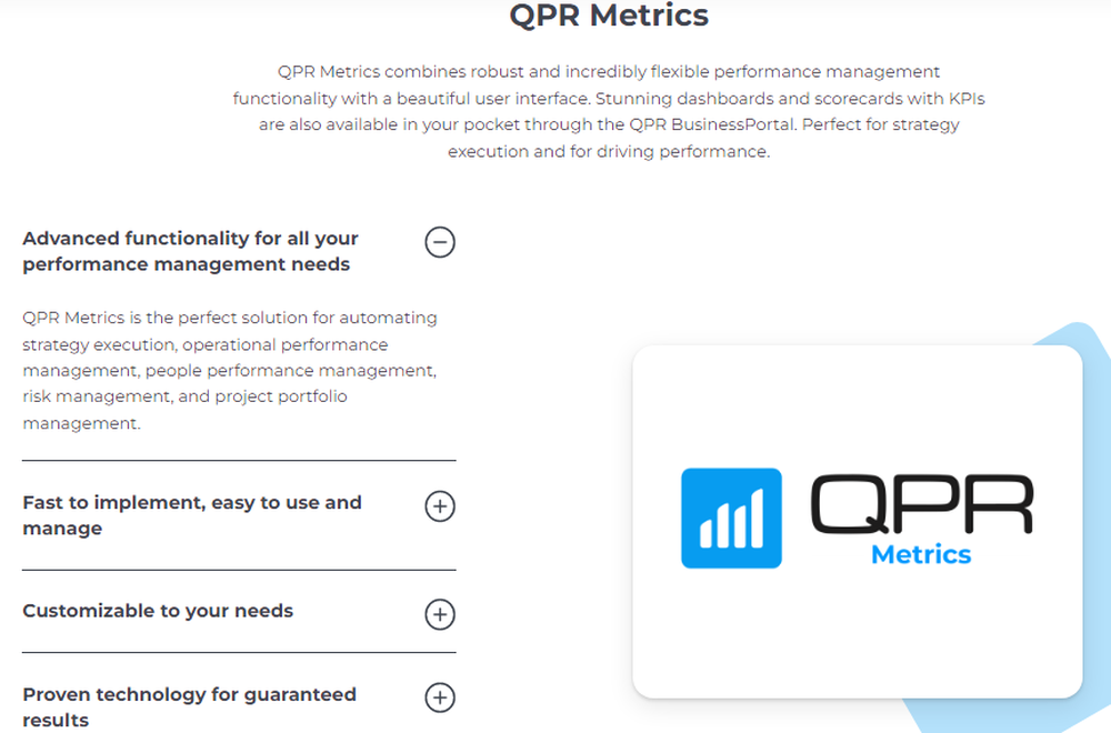 QPR Metrics Screenshot 1