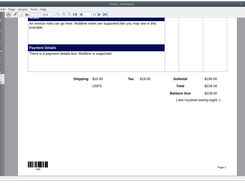Rendered report preview