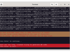 You'll get warnings for input above 2,000 characters, and a confirmation in the event of any actual crashes