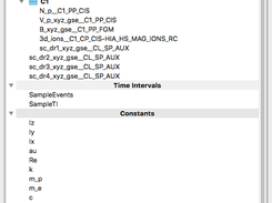 QSAS Main window with data for drag and drop