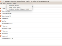 Analyze menu