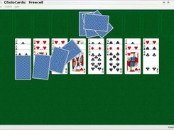 Freecell Solitaire on Linux during deal animation