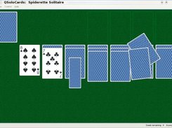 Spiderette Solitaire on Linux during deal animation