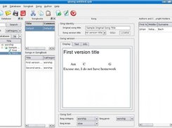 qSOng 0.9 in song presentation mode