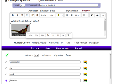 Easily Change/Create a question
