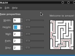 a typical small maze; running on Ubuntu