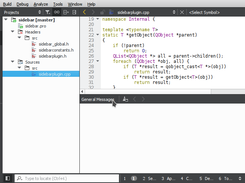Sidebar on the left side