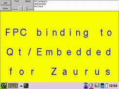 Demo of FPC Qt binding on a Zaurus SL-6000L