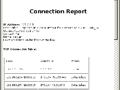 Connection report