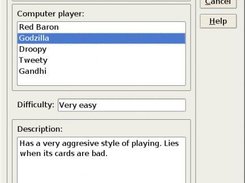 'New game vs. computer' dialog. Here you can pick the PC AI.