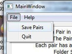 Menu - Save Pairs and Quit